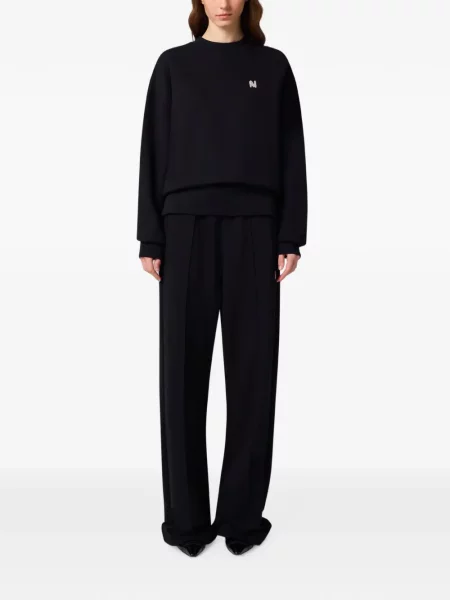 Pantaloni Msgm alergare cu autograf cu cordon negru