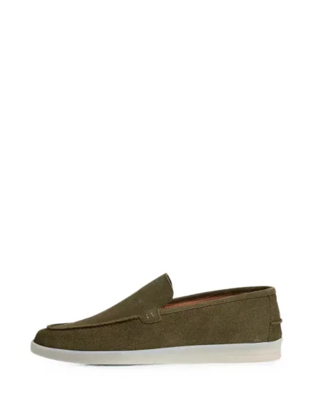 Pantofi loafer Hackett London din piele de căprioară verde