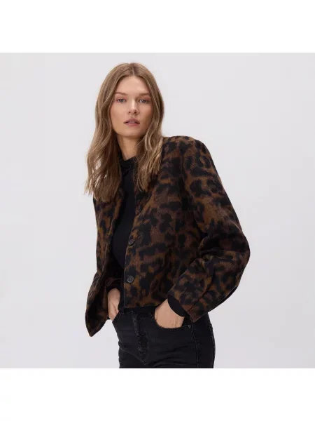 Reserved Bunda se zvířecím vzorem vícebarevná