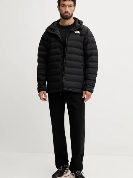 Pánska páperová bunda The North Face Abseil Stretch Down Hoodie black čierna