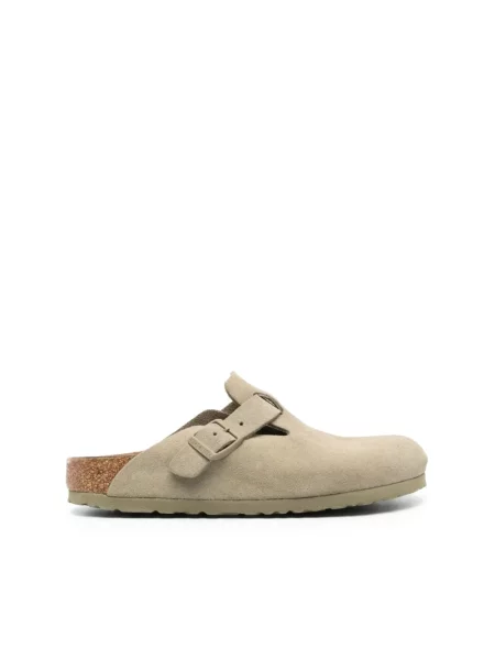 Birkenstock Klapki Boston Leve Zielony beżowe