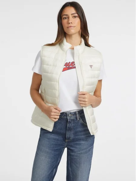 Guess Jeans Vestă Écru bej