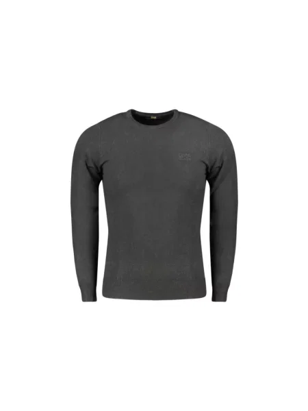 Sweter Cavalli Class z długim rękawem wełniany czarny