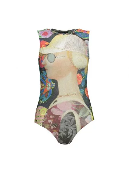 Wielobarwność body Desigual czarny