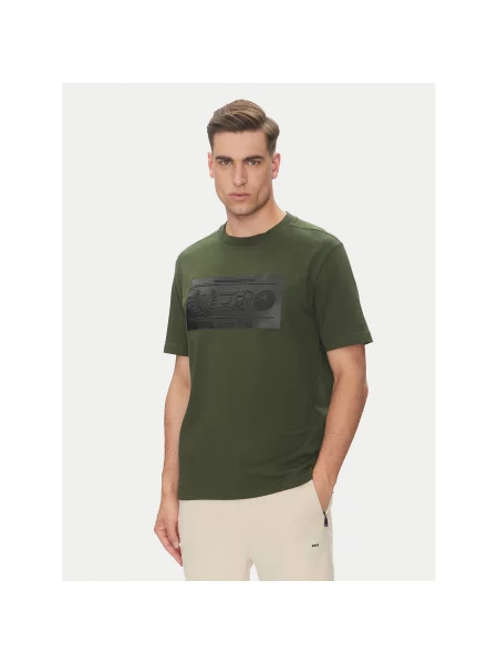 BOSS T-shirt Regular Fit zelena