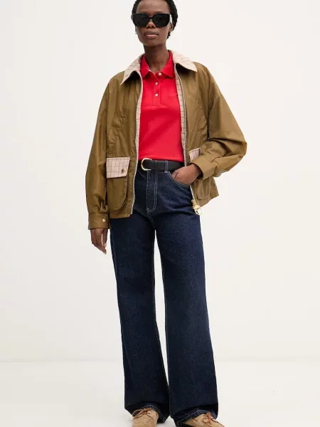 Barbour krátka bunda dámska Launton béžová