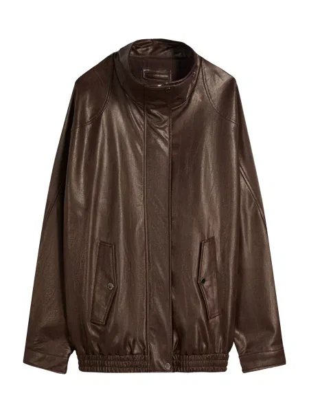 Bershka Prehodna jakna temno rjava