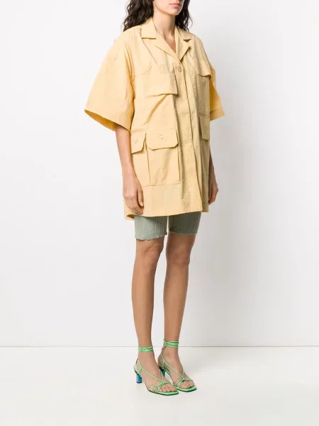 Rochie tip cămașă Jacquemus galben