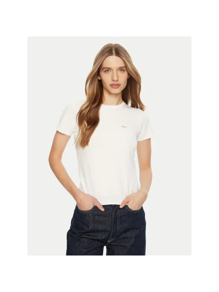Guess Jeans Póló Regular Fit fehér