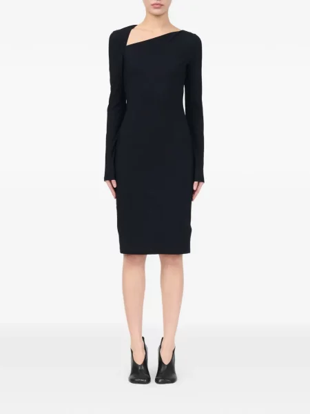 Rochie midi Mm6 Maison Margiela din jerseu negru