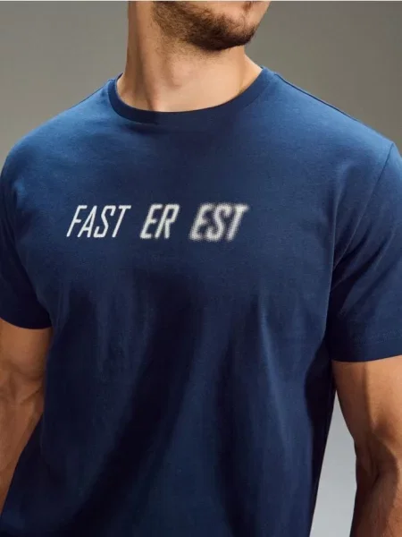 Sinsay koszulka z napisem szary