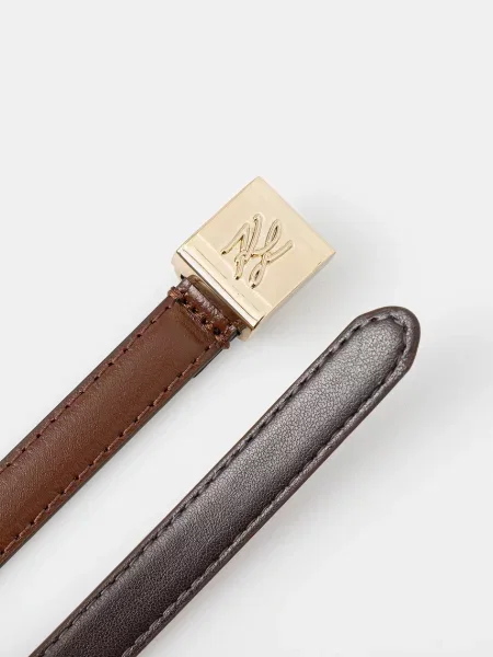 Шкіряний Karl Lagerfeld K/AUTOGRAPH коричневий