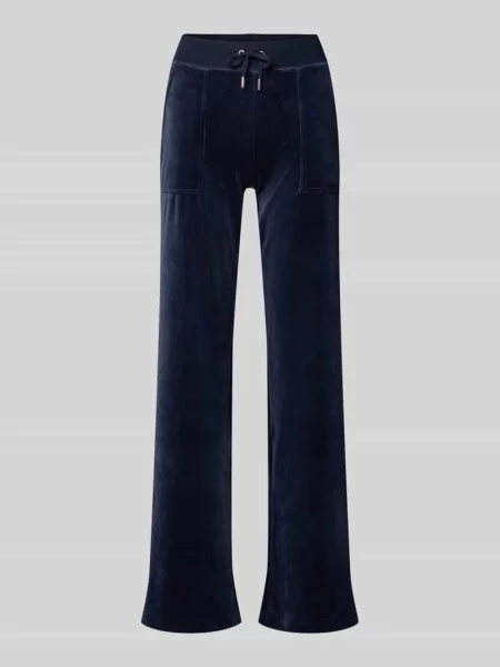 Niskie spodnie dresowe z elastycznym pasem model „LAYLA” Juicy Couture granatowe