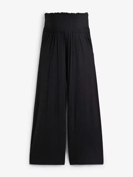 Spodnie ciążowe culotte z o kroju loose fit czarne