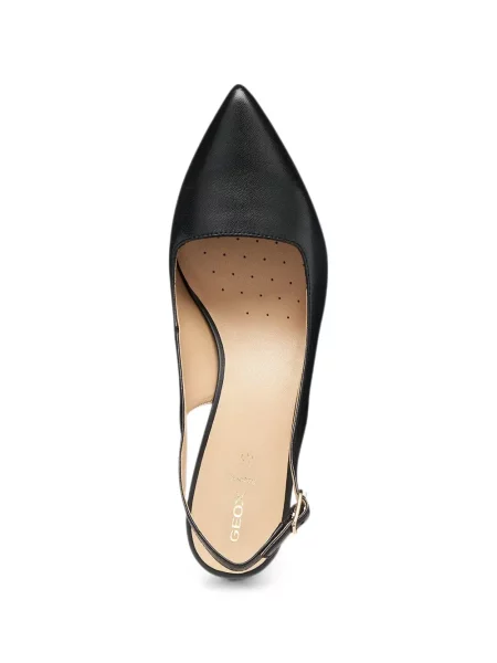 Pantofi cu toc Geox slingback cu bretele negru