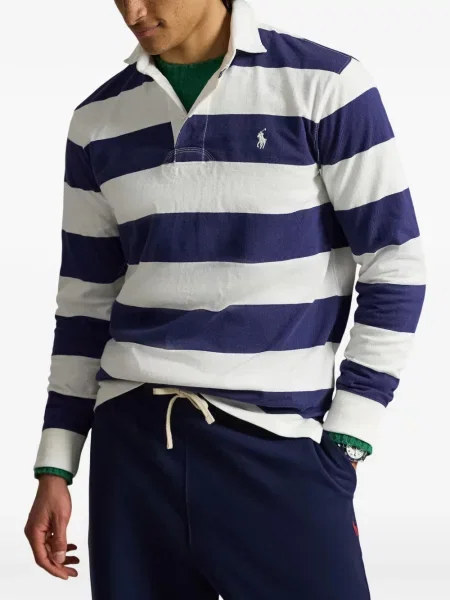 Șosete Polo Ralph Lauren cu model herringbone cu broderie plasă albastru