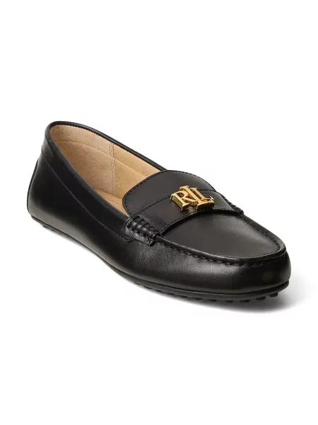 Kožené mokasíny Lauren Ralph Lauren Barnsbury čierna