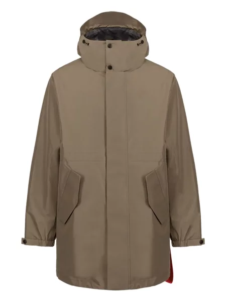 Geacă parka After Label cu glugă maro