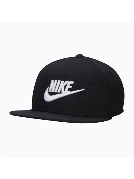 Șapcă pentru bărbați Nike Dri-Fit Pro Structured Futura black/black/black/white alb