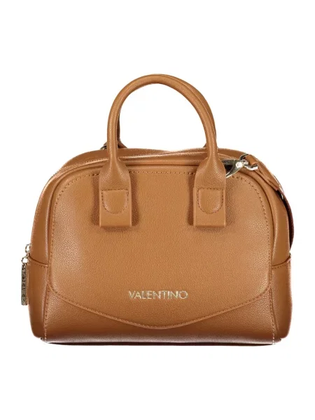 Lniana torebka Valentino By Mario Valentino brązowa