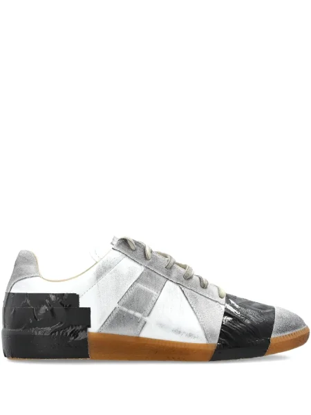 Sneakerși Maison Margiela cu șireturi din dantelă alb