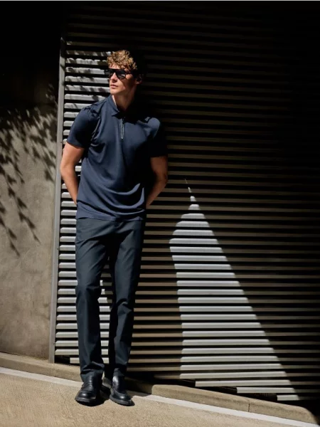 Reserved Cămașă polo slim fit bleumarin