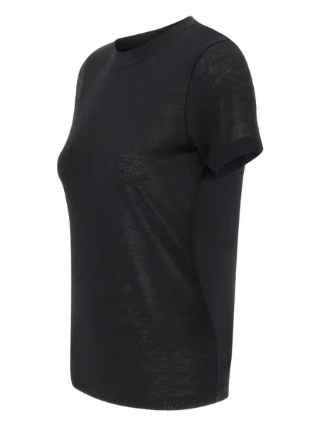 Kratak majica Filippa K s okruglim izrezom crna