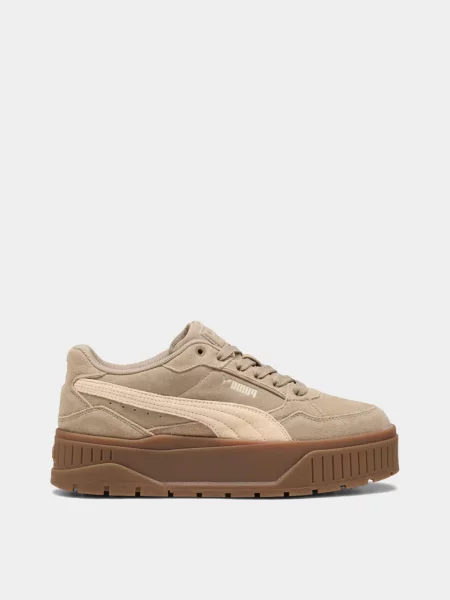 Кожаные кроссовки Puma коричневые