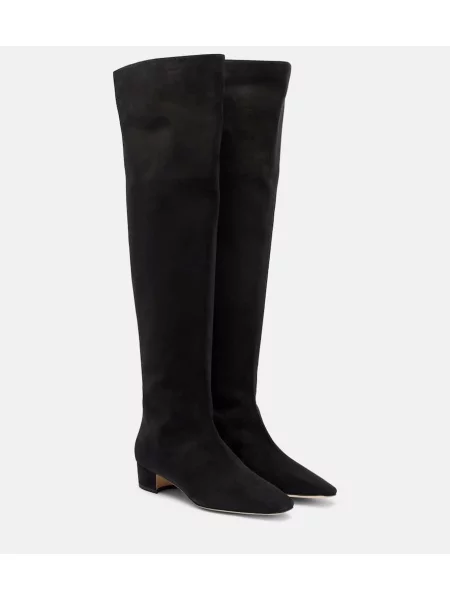 Cizme Manolo Blahnik din piele de căprioară negru