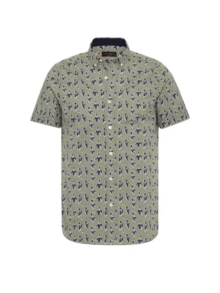 By Diess Collection Košile marine modrá / pastelově zelená bílá