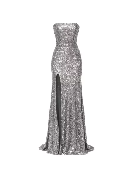 Rochie maxi Roserry cu paiete cu șireturi din dantelă