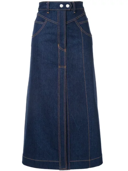 Fustă din denim Ellery albastru
