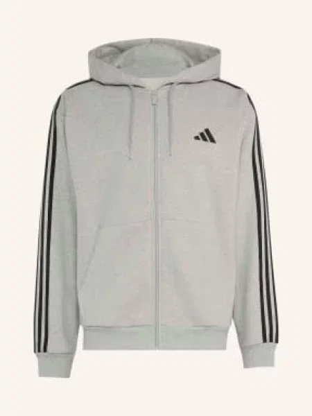 Adidas Bluza Rozpinana Essentials Z Trzema Paskami grau szara