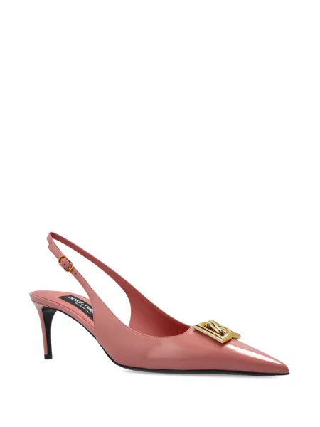 Pantofi cu toc Dolce & Gabbana slingback roz