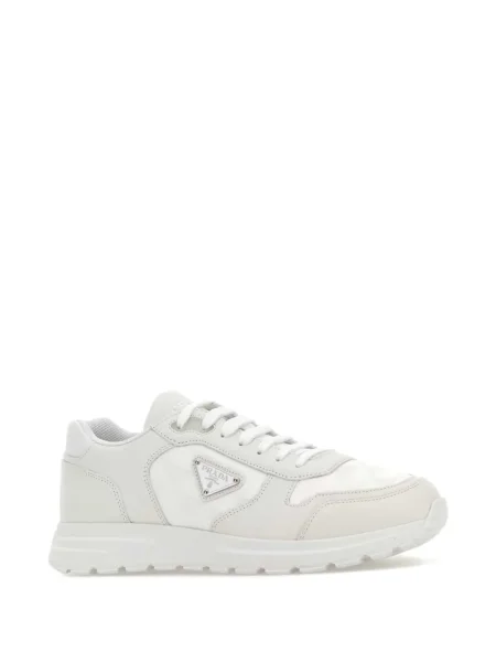 Sneakerși Prada din piele alb