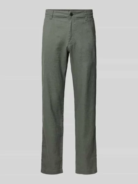 Spodnie lniane o kroju regular fit z Mieszanka lnu Model Boss Orange