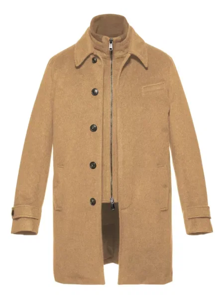 Palton Norwegian Wool de lână maro