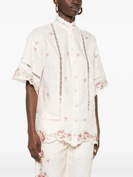 Cămașă Zimmermann cu model floral din dantelă