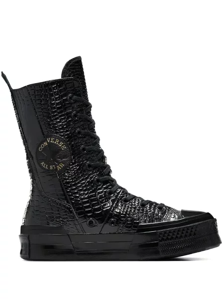 Sneakerși Converse Chuck Taylor All Star din piele cu autograf alergare negru