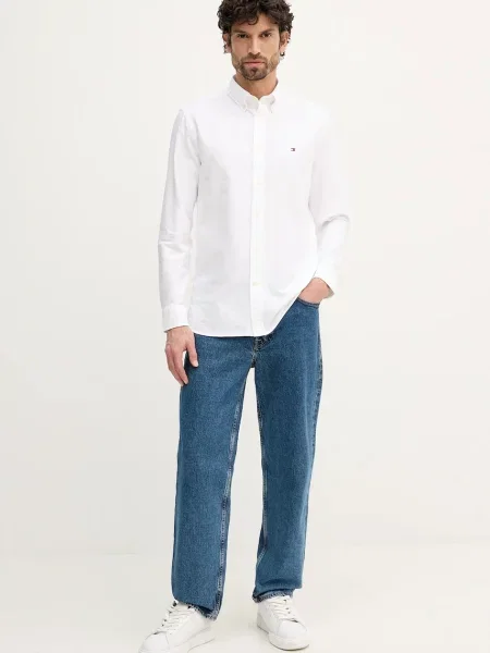 Tommy Hilfiger koszula regular z kołnierzykiem button-down biały