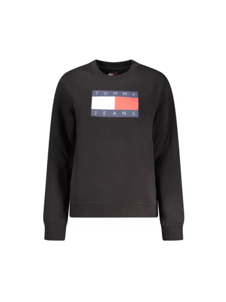 Bluza nierozpinana Tommy Jeans z okrągłym dekoltem czarna