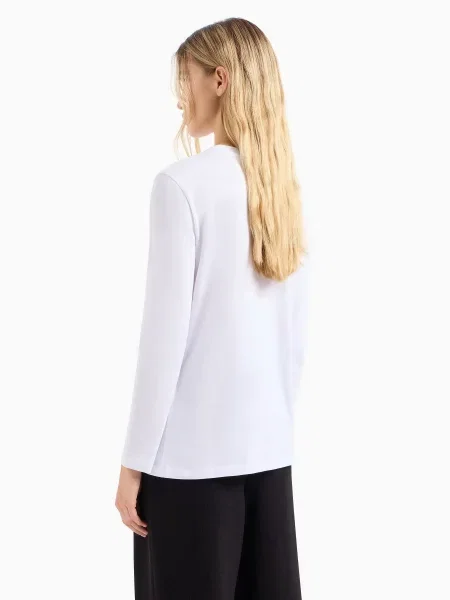 Armani Exchange Лонгслів білий