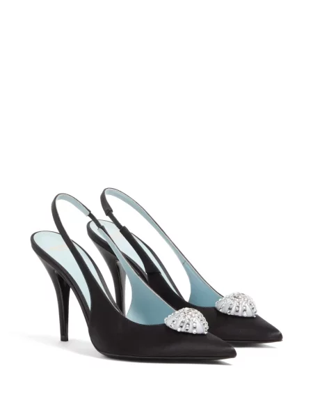 Bateliai Valentino Garavani satino slingback juoda