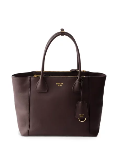 Geantă shopper Prada din piele maro