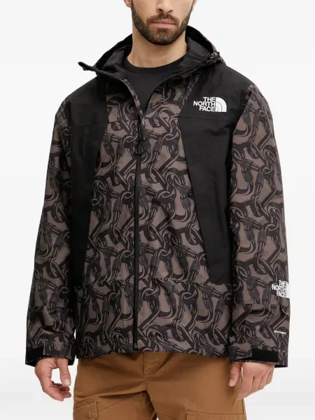 Geacă The North Face cu glugă maro