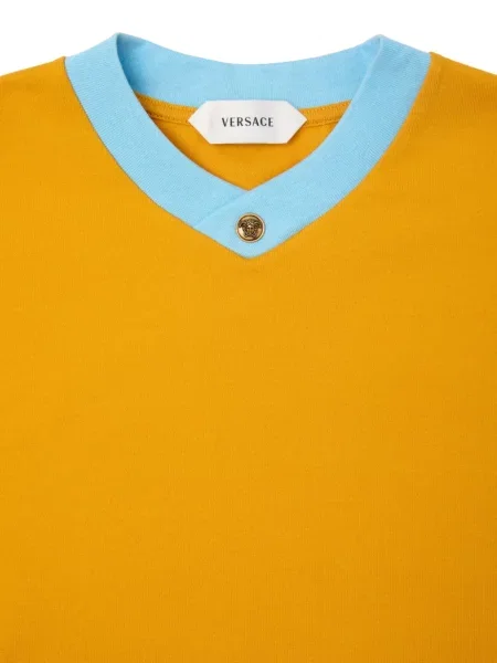 Tricou Versace din jerseu galben