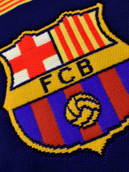 FC Barcelona szalik kibica knitted scarf niebieska