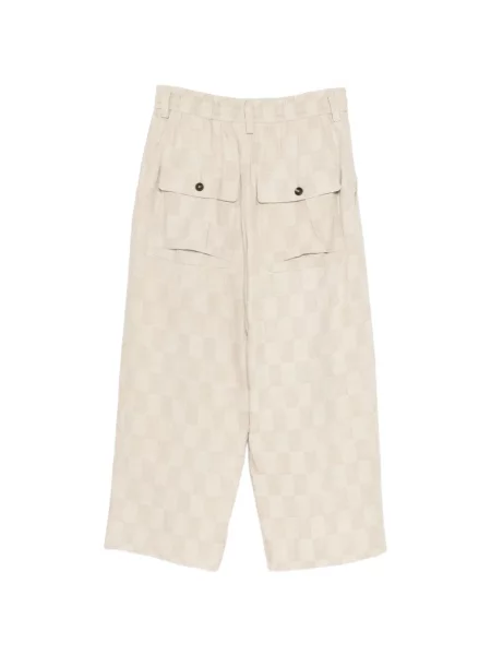 Pantaloni Ziggy Chen în carouri cu cordon