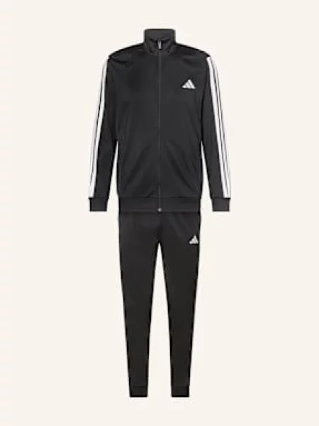 Pruhovaná tepláková souprava Adidas bílá