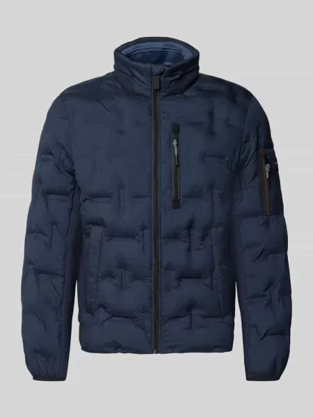 Bomberka w kroju regular fit z odblaskowymi detalami Tom Tailor granatowy